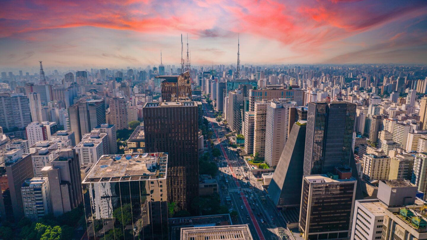 Vista aérea da cidade de São Paulo
